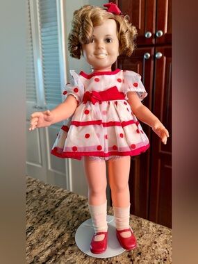 1970’s Ideal Shirley Temple Doll with Polka Dot Dress Shoes And Socks